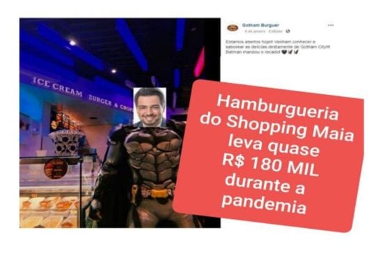Prefeito Guti paga quase R$ 180 MIL a hamburgueria durante estado de calamidade