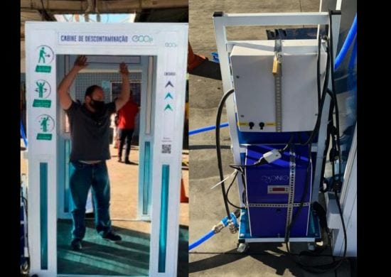 Cabine de descontaminação é instalada no Terminal Pimentas