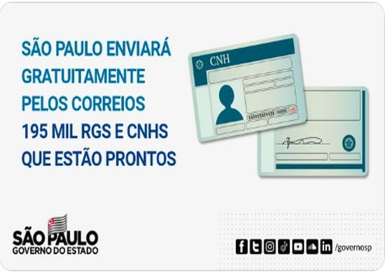 Detran e Poupatempo entregarão documentos gratuitamente em São Paulo