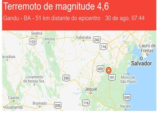 Novos tremores de terra são registrados no interior da Bahia
