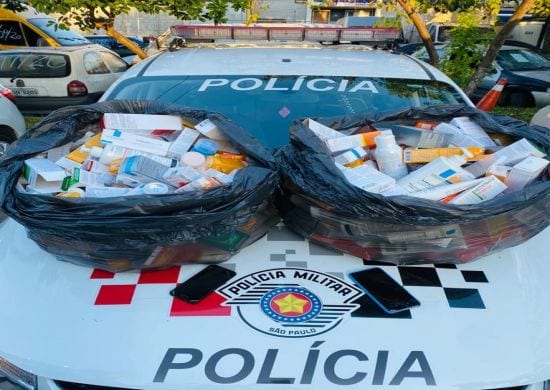 PM recupera R$ 40 mil em produtos roubados de uma farmácia no Jaçanã