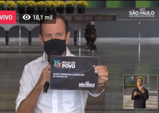 Doria anuncia criação do programa social “Bolsa do Povo” no Estado de SP
