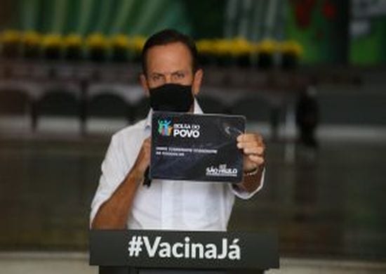 Doria sanciona o Bolsa do Povo que pode pagar até R$ 500 em auxílio mensal