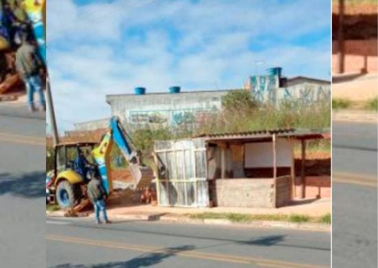 Prefeitura remove barracas irregulares em área pública no Pimentas