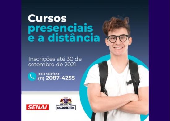 Prefeitura e Senai abrem inscrições para cursos gratuitos presenciais e a distância