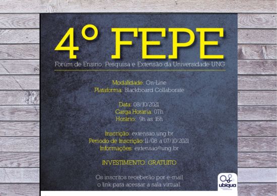 UNG promove IV Fórum de Ensino, Pesquisa e Extensão