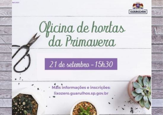 Oficina online Hortas da Primavera tem inscrições abertas