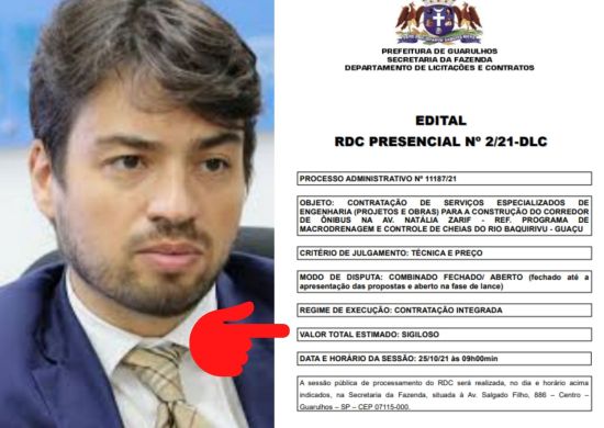 Prefeitura de Guarulhos pretende contratar obra milionária com valor sigiloso…Dá pra confiar?