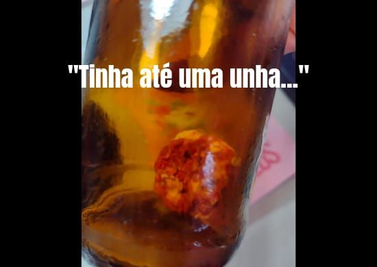 Marceneiro encontra dedo dentro de garrafa de cerveja, em Praia Grande
