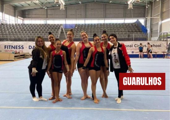 Equipe guarulhense de ginástica acrobática se destaca durante competição em Portugal