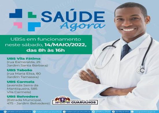 Prefeitura abre quatro UBS neste sábado pelo programa Saúde Agora
