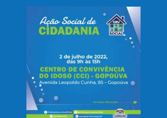 Ação social com serviços gratuitos da Prefeitura acontece no CCI Gopoúva no dia 2