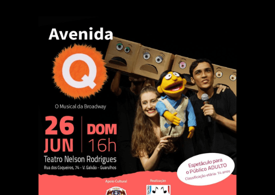 Teatro Nelson Rodrigues recebe o musical Avenida Q no próximo domingo