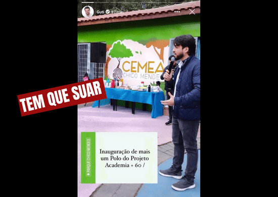 Prefeito Guti inaugura Academia na Praça 60+ no Parque Chico Mendes