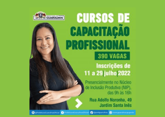 Prefeitura abre inscrições para 390 vagas em cursos de capacitação profissional