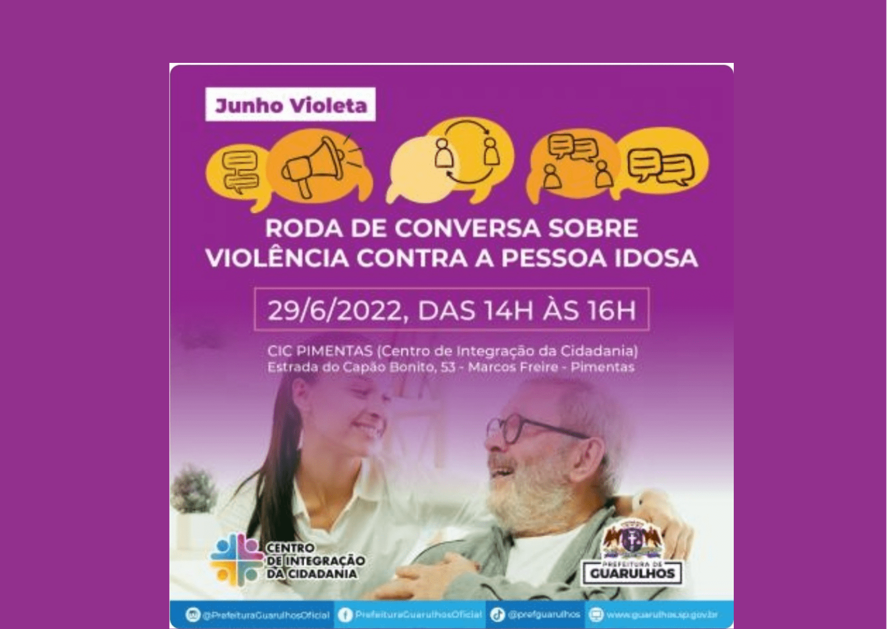 Prefeitura promove roda de conversa sobre violência contra a pessoa idosa no CIC Pimentas