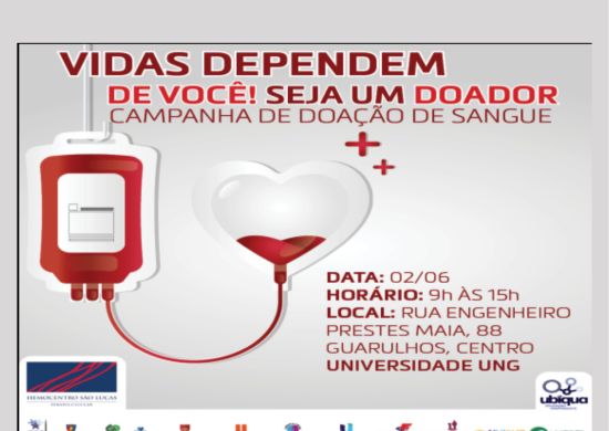 UNG promove campanha de Doação de Sangue nesta quinta (2)