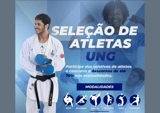 UNG abre inscrições para seletiva de atletas em diversas modalidades