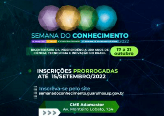 Inscrições para a Semana do Conhecimento são prorrogadas até 15 setembro