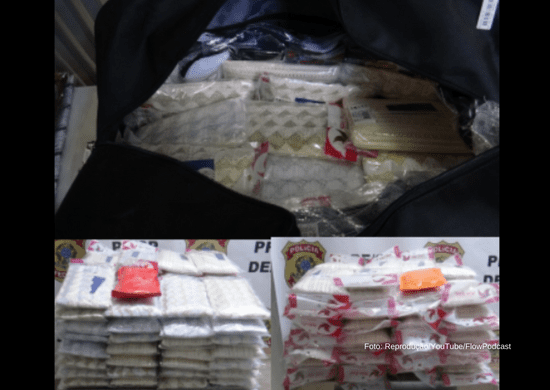 PF prende quatro pessoas e apreende 34 kg de cocaína em Guarulhos