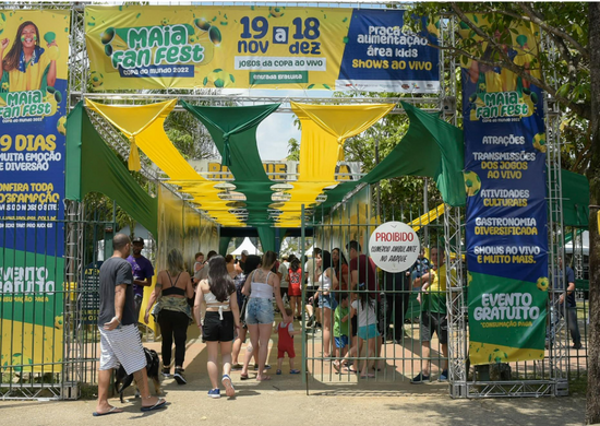 Bosque Maia receberá evento com transmissão do jogo do Brasil nesta quinta-feira
