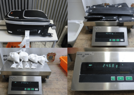 PF prende mulher em Guarulhos com mais de 2 kg de cocaína na bagagem