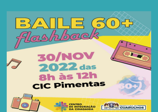 Baile 60+ Flashback agita o CIC Pimentas nesta quarta-feira