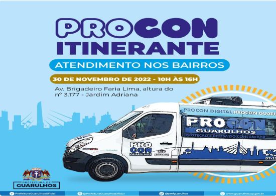 Jardim Adriana receberá o atendimento do Procon Itinerante na quarta-feira