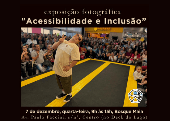 Bosque Maia recebe a exposição fotográfica Acessibilidade e Inclusão nesta quarta-feira