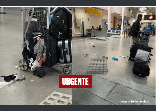 Mala de passageiro explode no Aeroporto de Guarulhos; parte do teto desprendeu