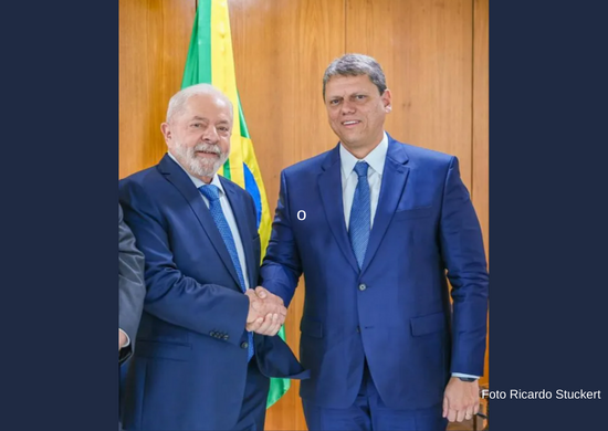 Tarcísio de Freitas pede apoio do governo federal para obras de mobilidade em SP