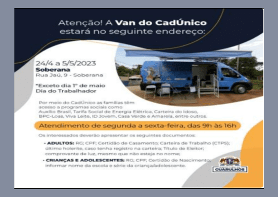 Van do CadÚnico atenderá no Cidade Soberana até 5 de maio