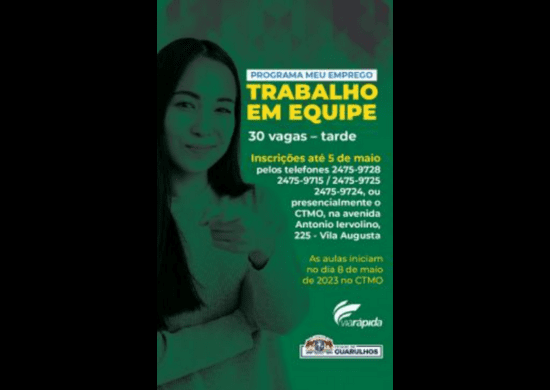 Programa de orientação sobre emprego recebe inscrições até 5 de maio em Guarulhos
