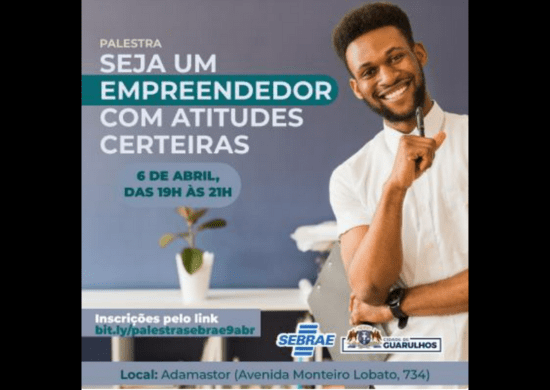 Palestra sobre empreendedorismo ainda tem vagas disponíveis em Guarulhos