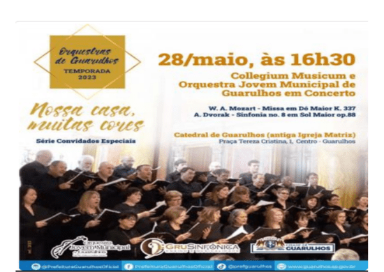 Espetáculo da Orquestra Jovem e do Collegium Musicum chega a Guarulhos no domingo