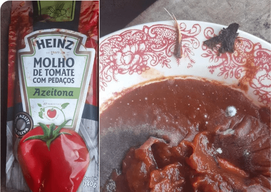 Consumidora acha ‘Corpo estranho’ em pacote de molho de tomate
