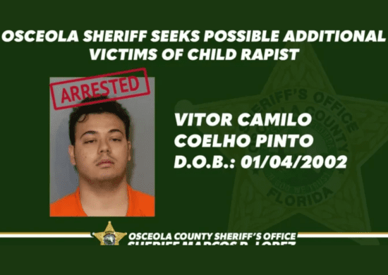 Brasileiro que trabalhava de babá na Flórida é preso após 20 acusações de abuso sexual infantil