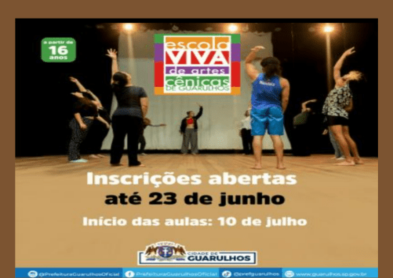 Inscrições para os cursos gratuitos da Escola Viva de Artes Cênicas vão até sexta-feira em Guarulhos