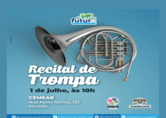 Recital apresenta resultado das classes de trompa do Cemear e do Adamastor