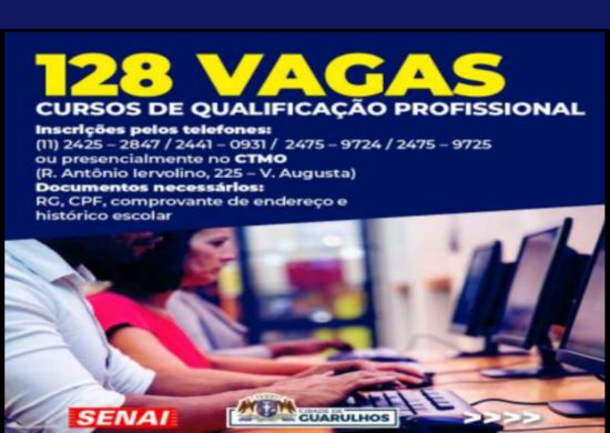 Guarulhos abre inscrições para 128 cursos profissionalizantes de informática