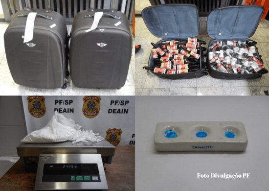 PF prende seis pessoas em Guarulhos tentando embarcar com droga em voos internacionais