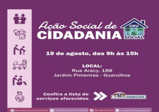 Cras Centenário recebe ação social com serviços gratuitos em 19 de agosto