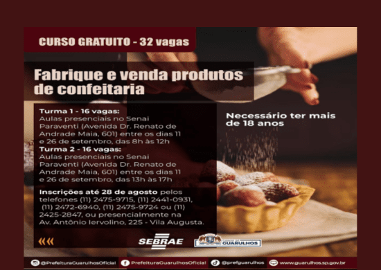 Guarulhos abre mais 48 vagas em cursos gratuitos de qualificação profissional