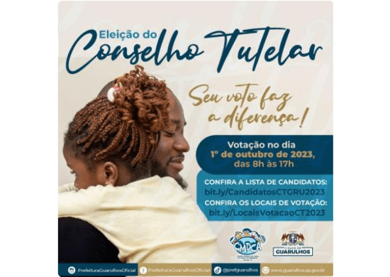 Eleição para conselheiros tutelares acontece no próximo domingo em Guarulhos