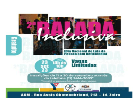 2ª Balada Inclusiva de Guarulhos recebe inscrições a partir de segunda-feira