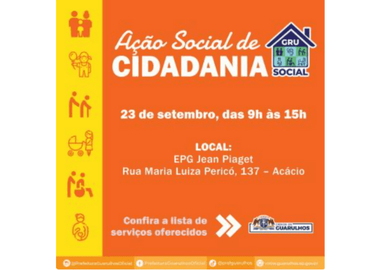 Jardim Acácio recebe ação social com serviços gratuitos no dia 23 de setembro