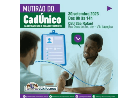 CEU São Rafael recebe o Mutirão do CadÚnico no dia 30 de setembro