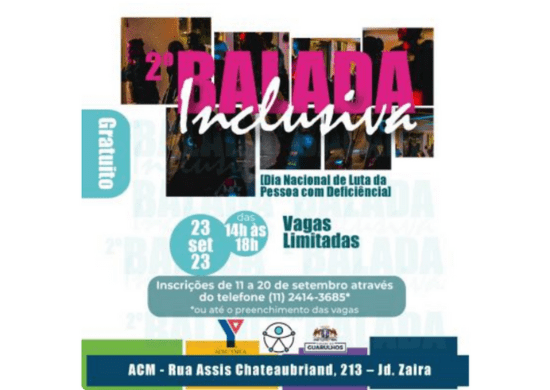 Inscrições para a 2ª Balada Inclusiva de Guarulhos vão até quarta-feira