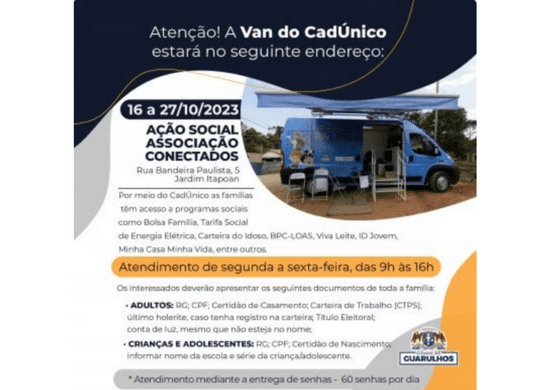 Van do CadÚnico leva acesso a programas sociais à Vila Itapoan até o dia 27