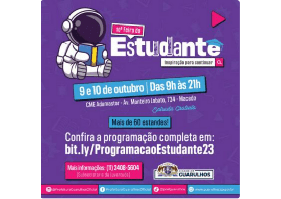 10ª Feira do Estudante de Guarulhos começa na segunda-feira com diversas atrações